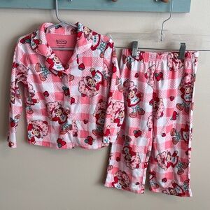 Strawberry shortcake Pink Girls Pajama Set size 4